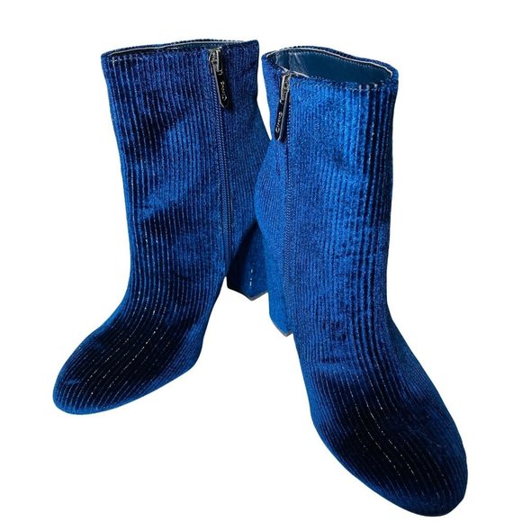 Circus by Sam Edelman Connelly Corduroy Suede Bootie, Women's Size 6 M, Navy - Picture 1 of 9
